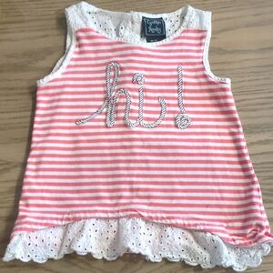 💥5/20$ Cynthia Rowley Pink and White Striped Tank Top